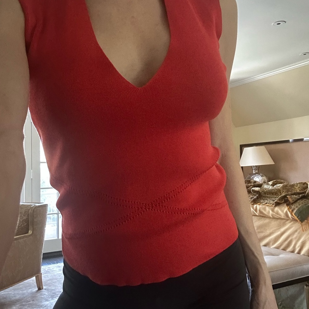 Valentino Silk Knit Sleeveless Top